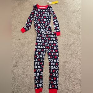 The Children's Place Navy and Red Love Pajama Set